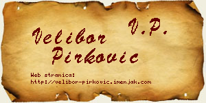 Velibor Pirković vizit kartica